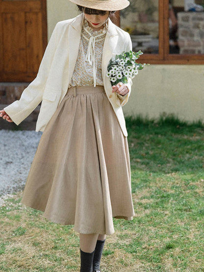 white-brown Tweed skirt