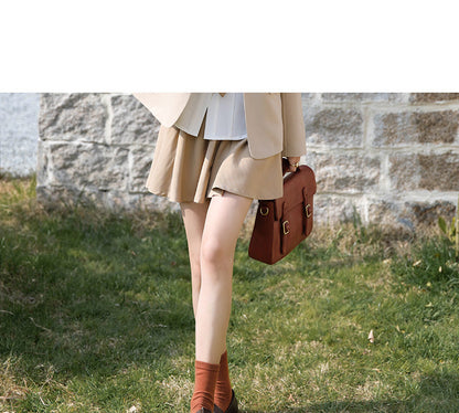 white-brown Tweed skirt