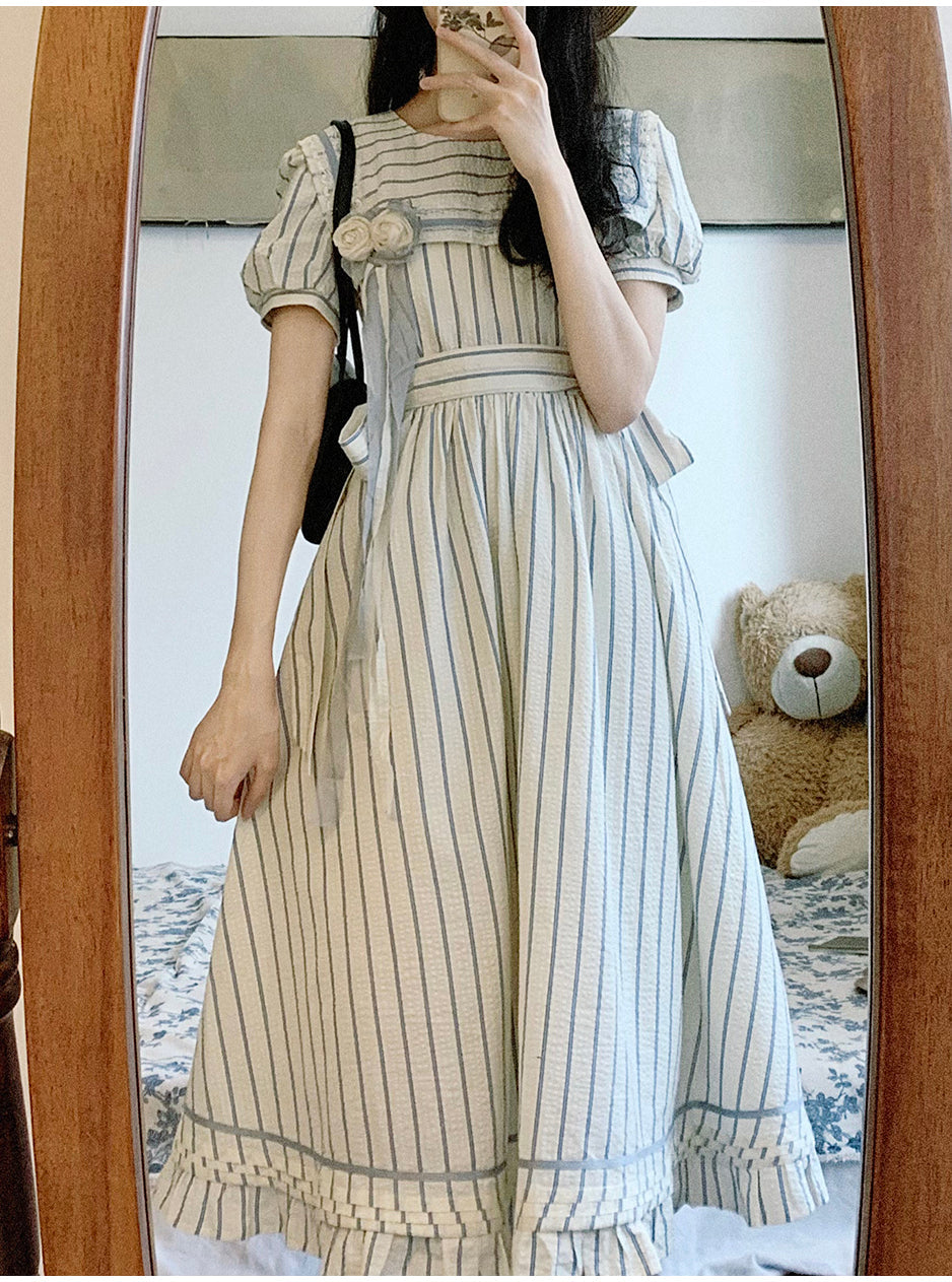 British Girl's Vertical Striped Sailor Dress (Pre-order item: Ships wi – remulia British Girl's Vertical Striped Sailor Dress (Pre-order item: Ships wi – remulia