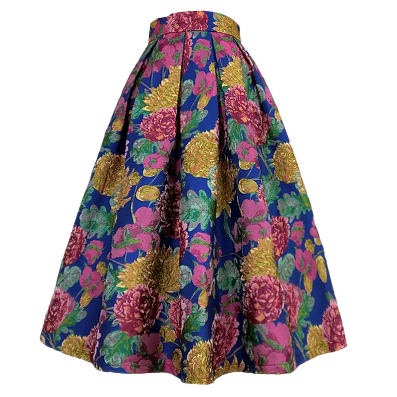 芍薬の花の油彩画ヘップバーンスカート