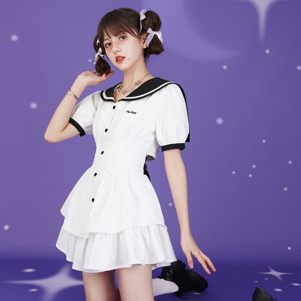 Sweet sailor collar lantern dress & pumpkin pants – remulia