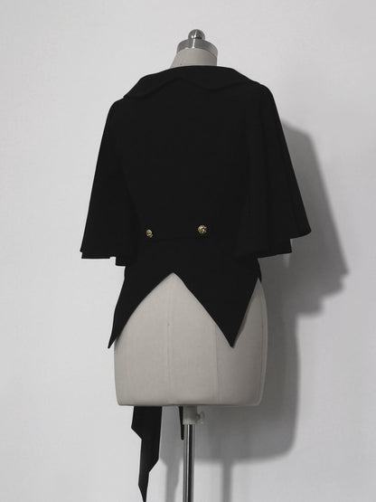 黒兎のお嬢様のフードジャケットとリボンブラウスとハーフパンツ[2023年7月中旬発送予定]