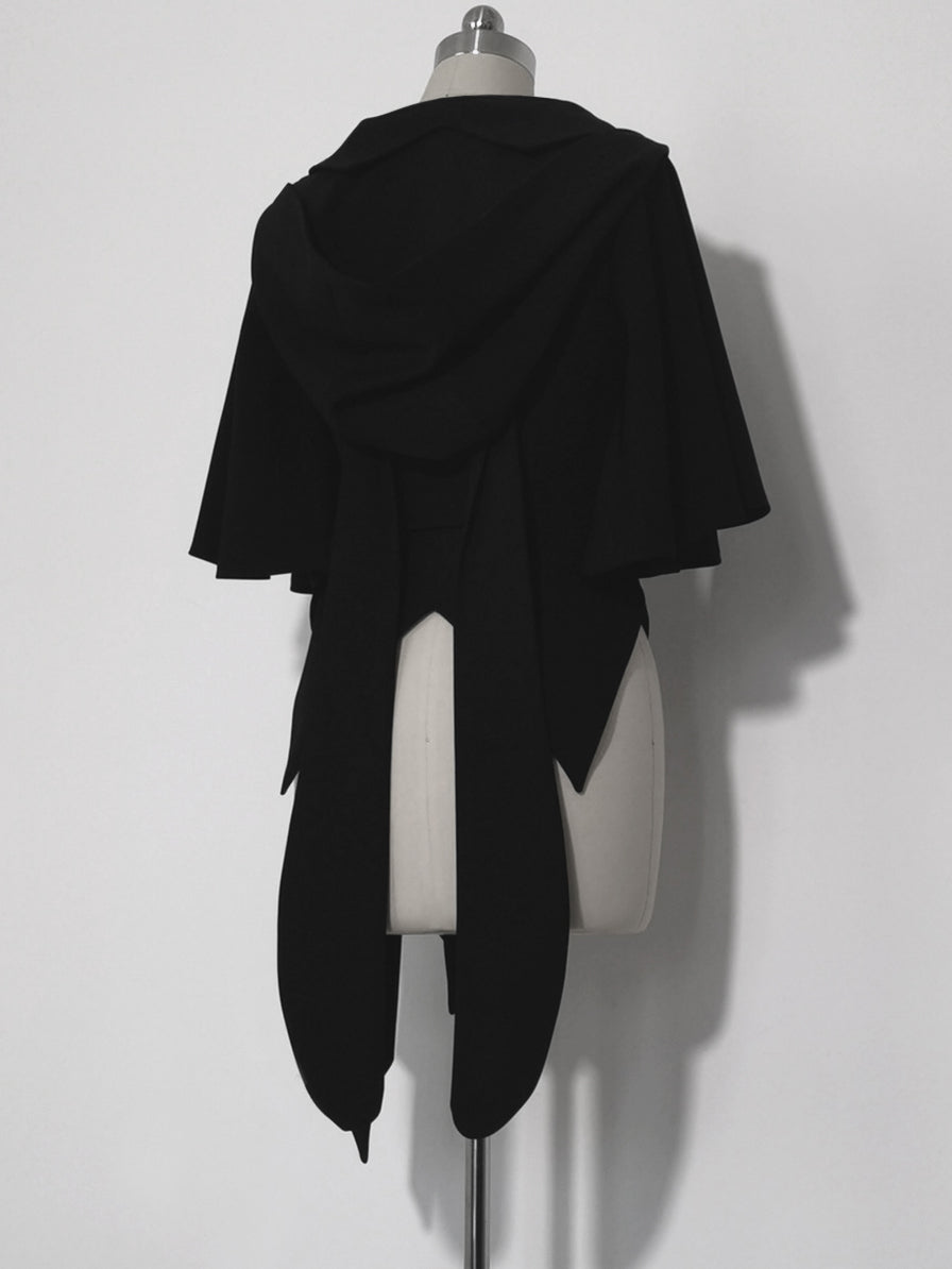 黒兎のお嬢様のフードジャケットとリボンブラウスとハーフパンツ[2023年7月中旬発送予定]