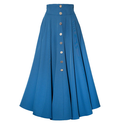 紺碧の青色アンブレラスカート